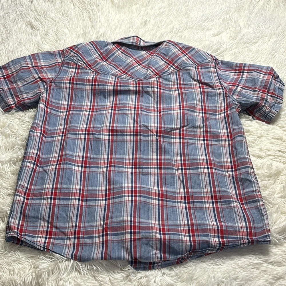 Cody James Plaid Short Sleeve Snap Button Shirt